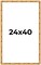 24x40 Bamboo Picture Frame with UV-Resistant Acrylic & Acid Free Backing, Available in 4 Finishes - Brown, Black, Gold, and Natural